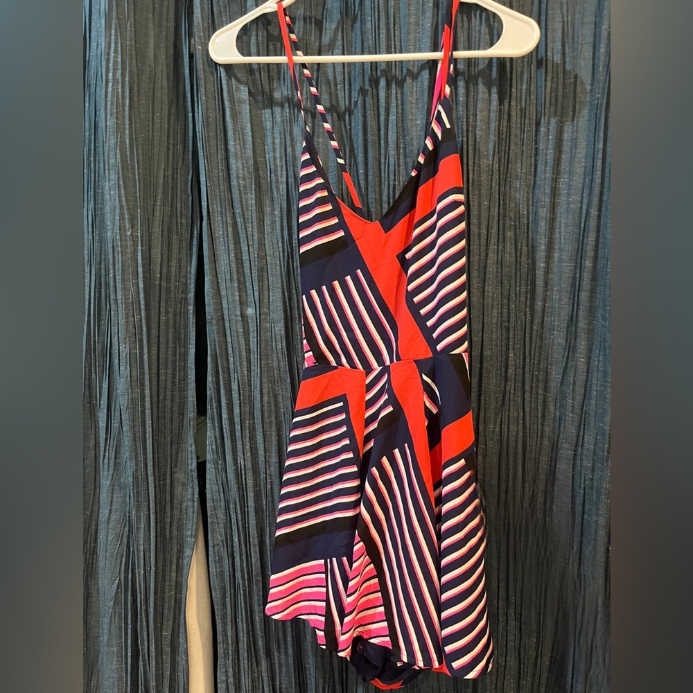Express Colorful Striped Romper